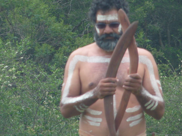 Boomerang Player at Appin massacre commemoration